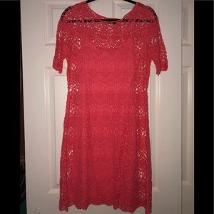 Coral cocktail dress